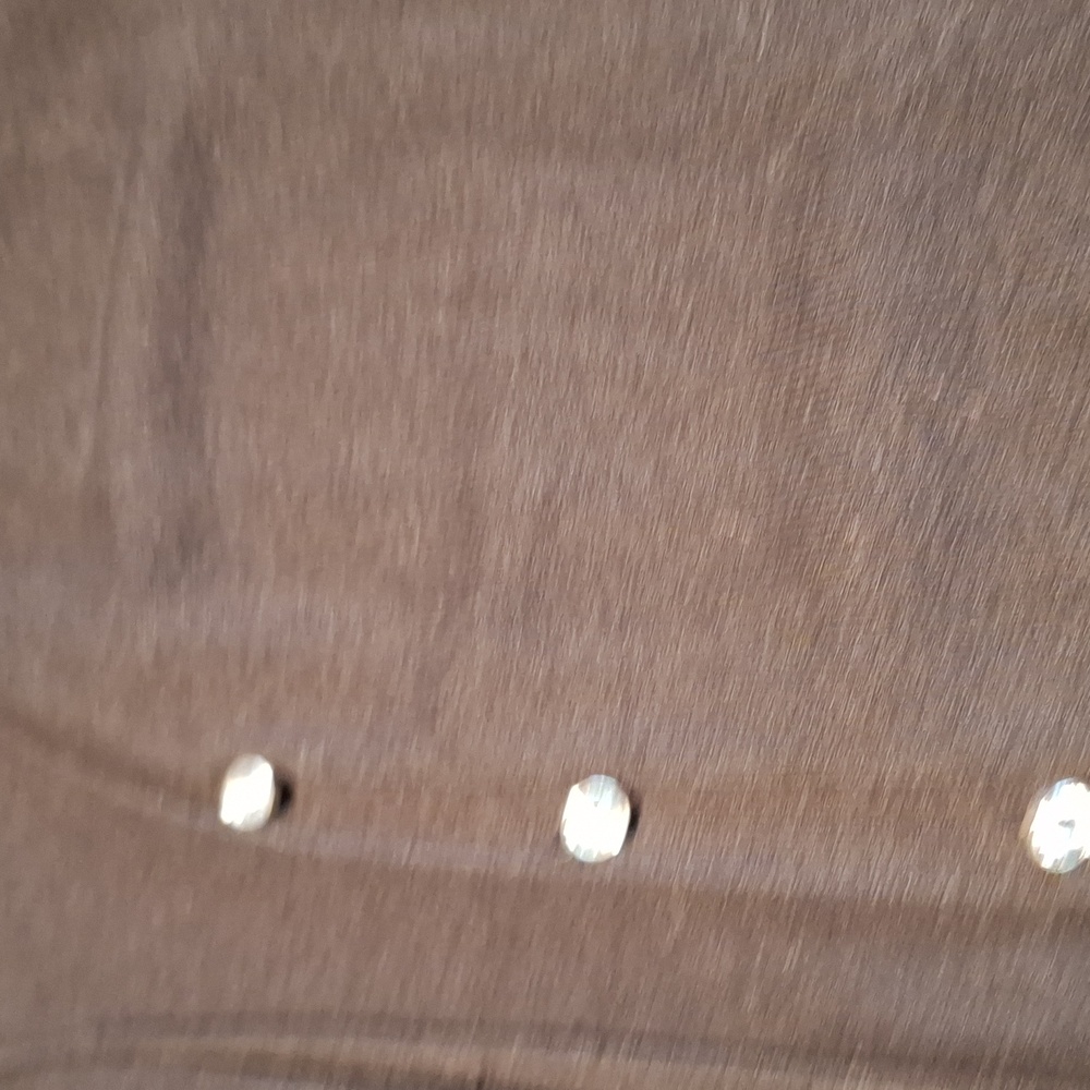Classic Black Button-Up Cardigan With Rhinestone Buttons - Picture 2 of 4